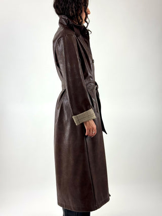 Trench lungo in ecopelle - J1421A43