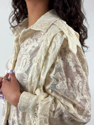 Camicia in pizzo floreale - CVI-R037