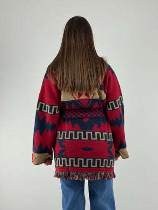Cardigan in fantasia con cintura - W5HMG48A400