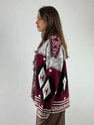 Cardigan morbido frange - 72056