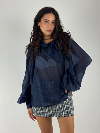 Blusa Satinata con Fiocco - TAC0429