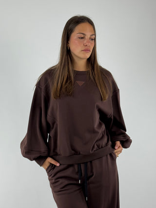 Felpa girocollo con polsini - TF0821