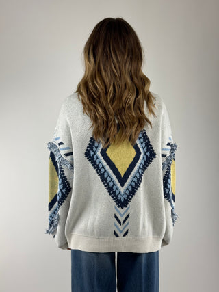 Cardigan frange- P6HMG17A414