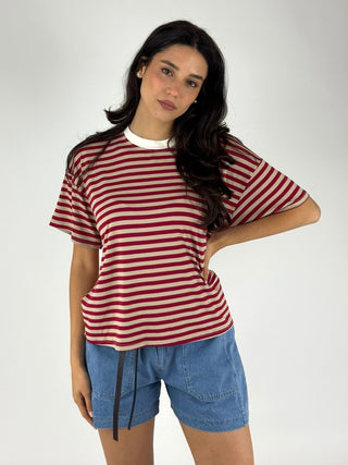 T-shirt a righe - MJS-Q164