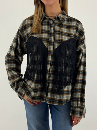 Camicia check con frange - W26C787o