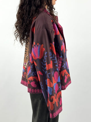 Bomber ricamo con polso rigato, KVS-R087