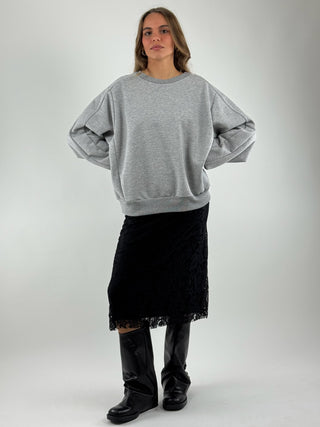 Set felpa over + abito pizzo - HFW-P011