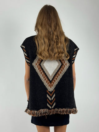 Gilet rombi+frange - W5HMG73A400
