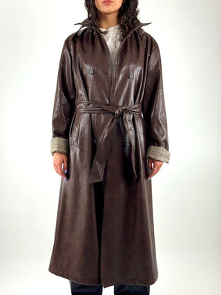 Trench lungo in ecopelle - J1421A43
