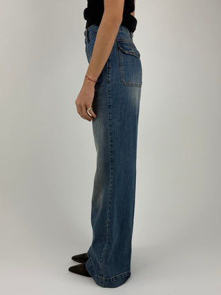 Jeans tasche zampa- 81106BOM