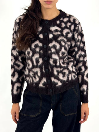 Cardigan jacquard animalier - 7AC7210