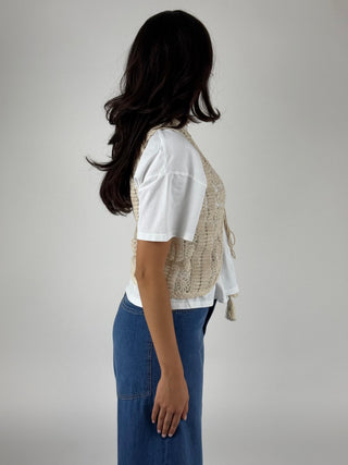 Gilet crochet boho - LMA-Q047