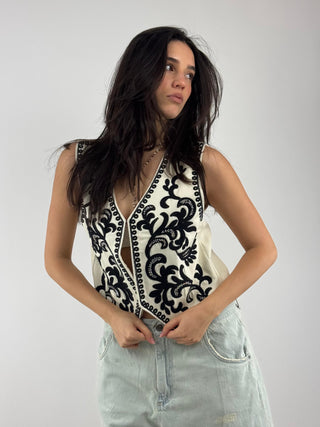 Gilet ricami - D02N0028