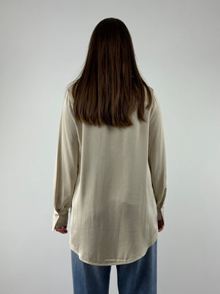 Camicia asimmetrica in raso - TF0249