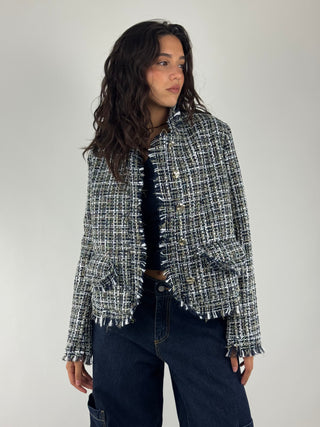 Giacca Tweed Sfrangiata - TAC0130