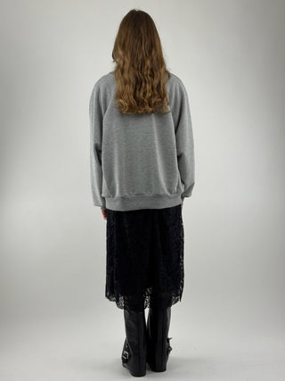 Set felpa over + abito pizzo - HFW-P011