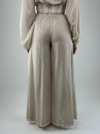 Pantalone voile a palazzo - PFL-Q232