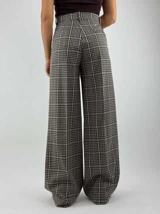 Pantalone a gamba dritta check - 17206/4609