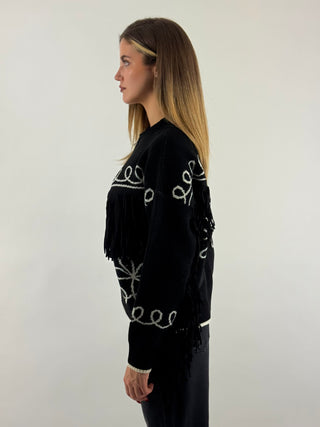 Giacca in maglia con zip  - 26A993