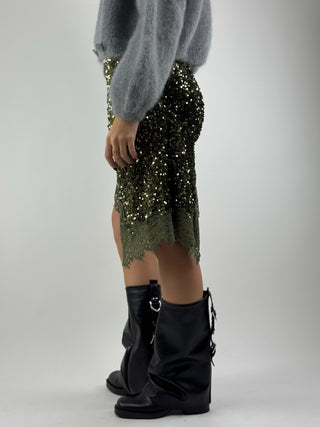 Gonna asimmetrica paillettes - W25GC65