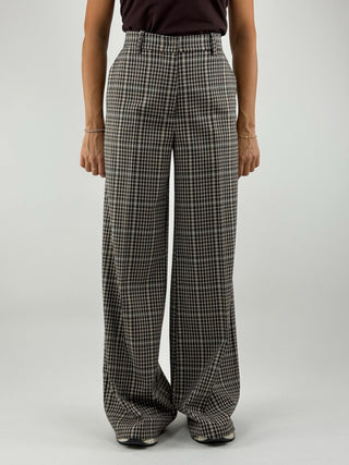 Pantalone a gamba dritta check - 17206/4609