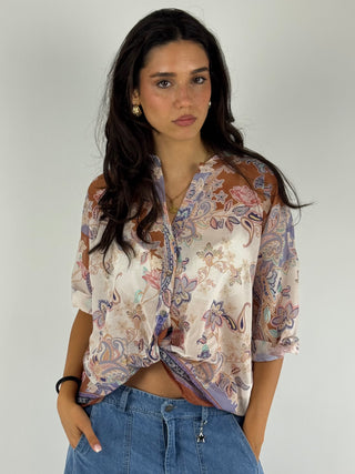 Camicia voile stampa - H169CP48A