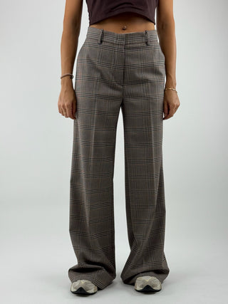 Pantalone a gamba dritta check - 17206/4614