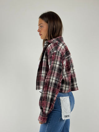 Camicia crop in fantasia - TF0875