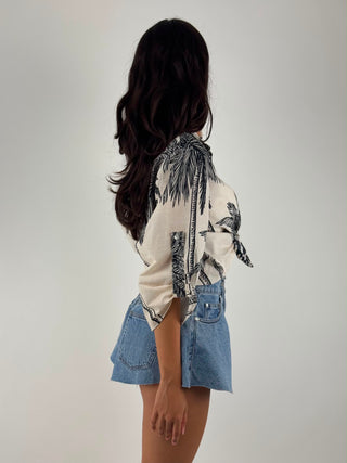 Camicia coreana in fantasia - CMA-Q510