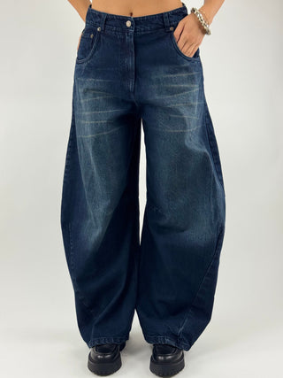 Jeans Baggy Blu Scuro
- W26P058