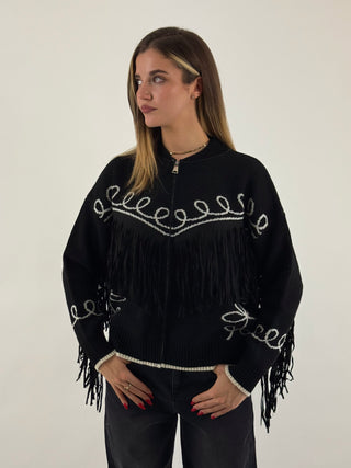 Giacca in maglia con zip  - 26A993