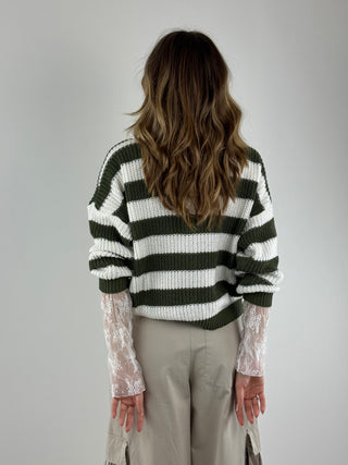 Cardigan righe - W26056