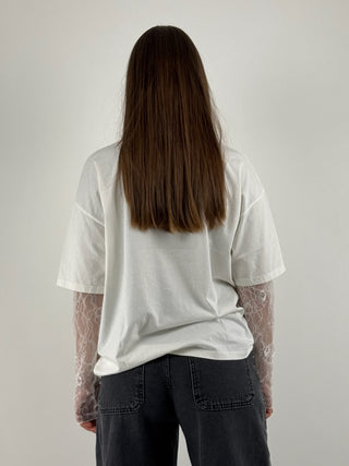 T-shirt manica in pizzo - 11073