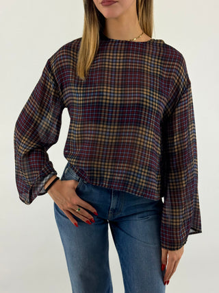 Blusa fantasia scozzese - W26C854