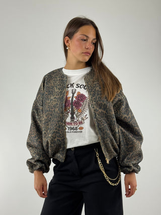 Bomber animalier leopardato - GB01494