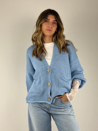 Cardigan bottoni tasche - JIT-Q007