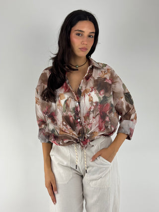 Camicia fantasia fiori - R2156F