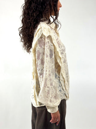Camicia in pizzo floreale - CVI-R037