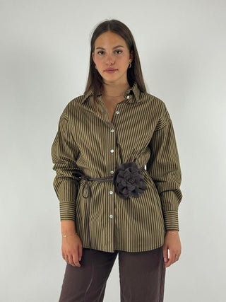 Camicia con cintura fiore - CMA-P048