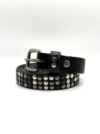 Cintura borchiata moro, 3 file - ALBELT3-M