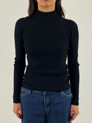 Maglia lupetto a costine - M226