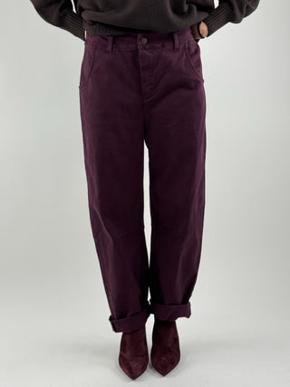 Pantalone ovetto cotone con elastico dietro - AL-2030