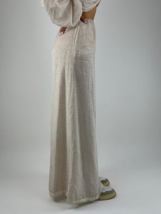 Pantalone voile a palazzo - PFL-Q232