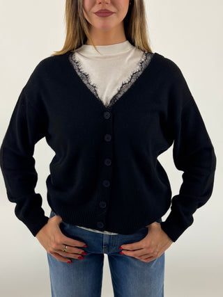 Cardigan doppia chiusura - D82336-APP2
