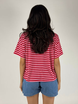 T-shirt a righe - MJS-Q164