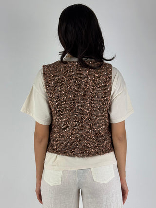 Gilet Paillettes Boho - LMA-Q018