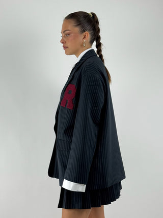 Giacca over con patch - M09173
