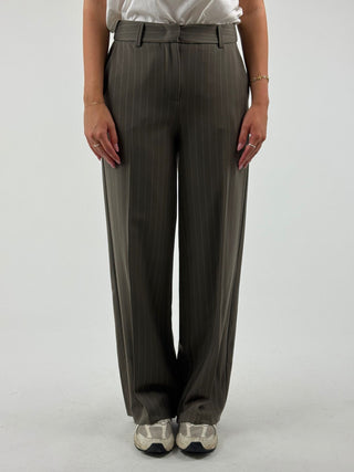 Pantalone gessato a gamba dritta - PN148513