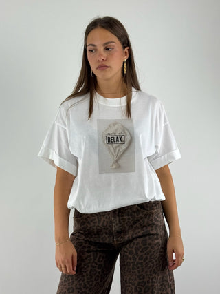 T-shirt stampa strass - TX78KGT