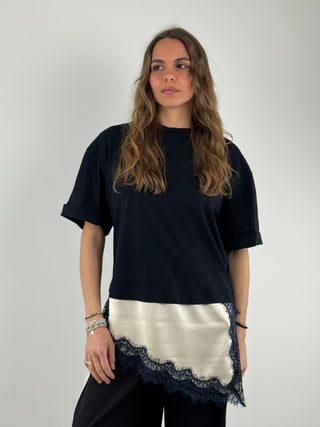 T-shirt con pizzo - S26M195